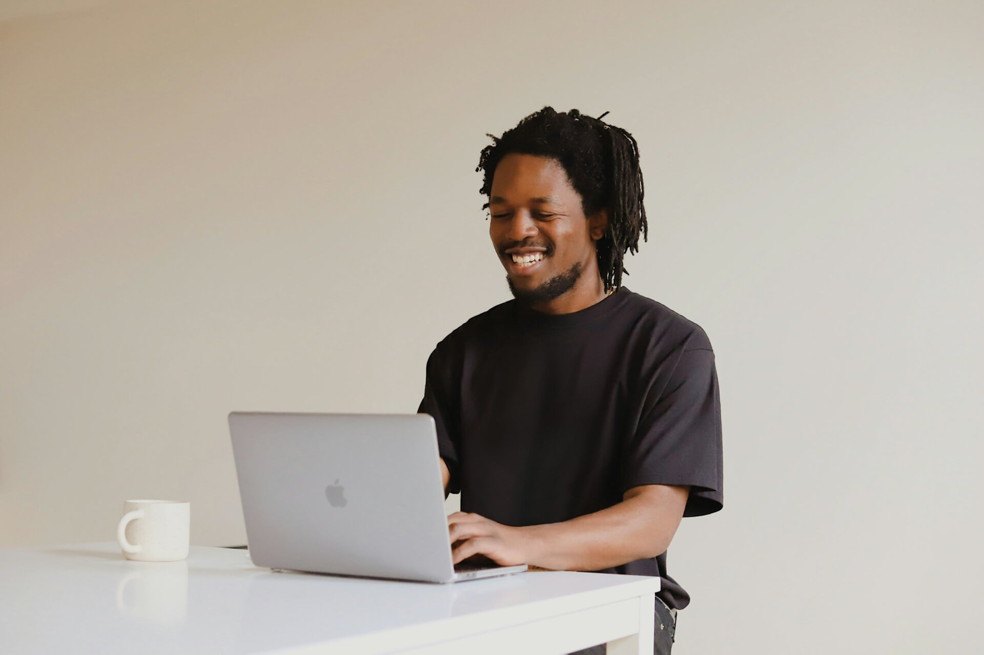person on a laptop